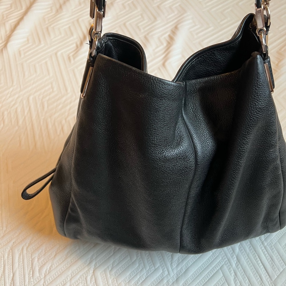 Coach pebbled leather shoulder bag